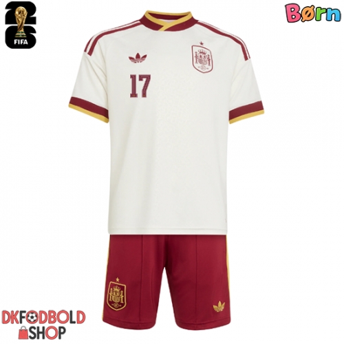 Spanien Nico Williams #17 Udebanesæt Børn VM 2026 Kort ærmer (+ korte bukser)